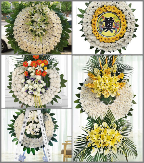 湖北孝感市大悟县黄站镇刘河村花圈速递